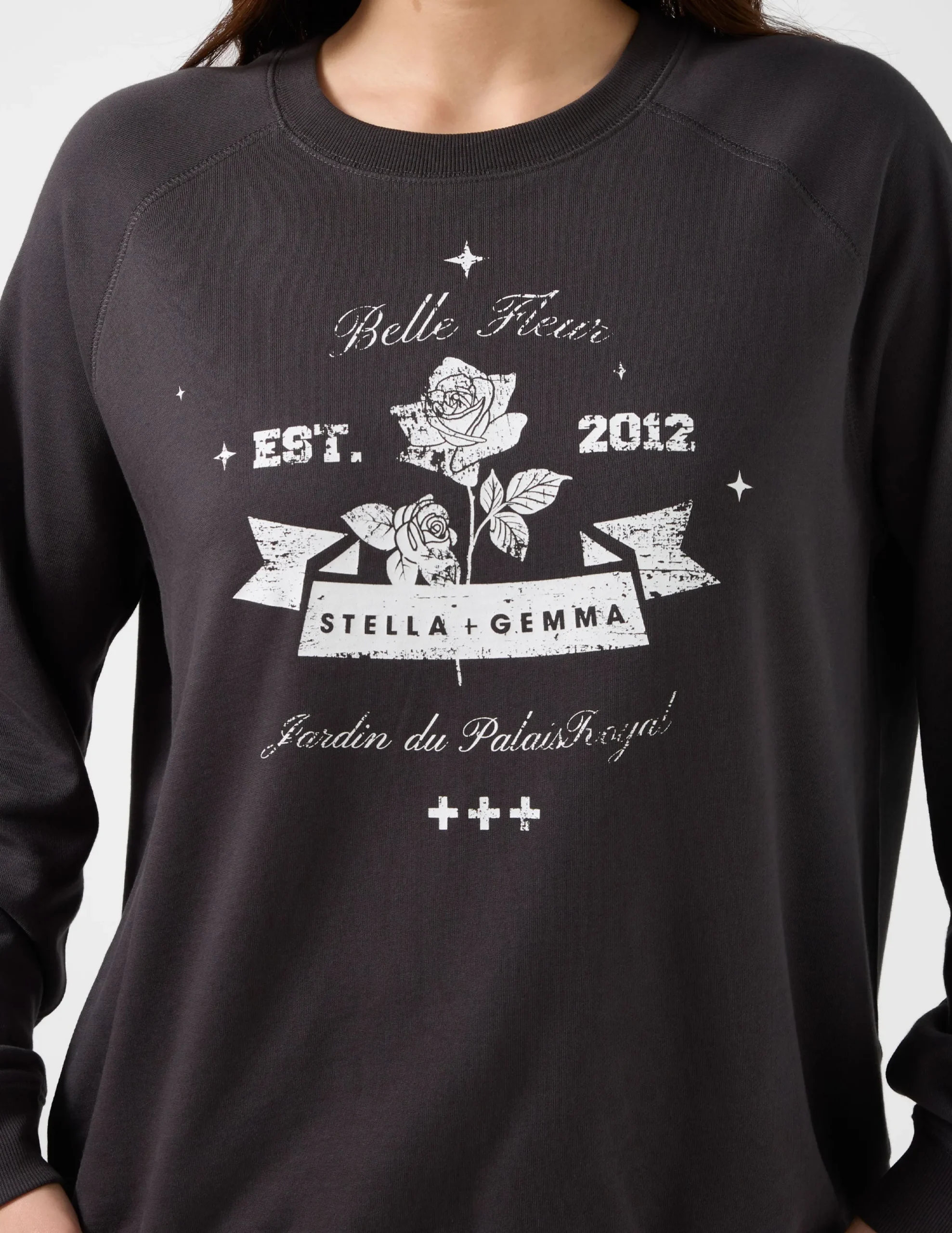 Sweater Cracked Rose - Aged Black