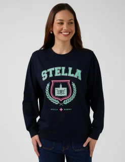 Sweater Retro College - Navy