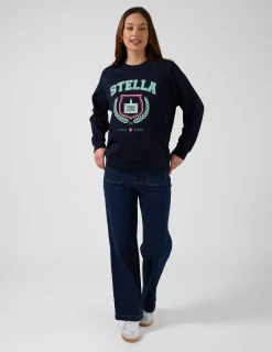 Sweater Retro College - Navy