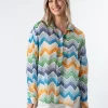 Syros Blouse - Zig Zag Green
