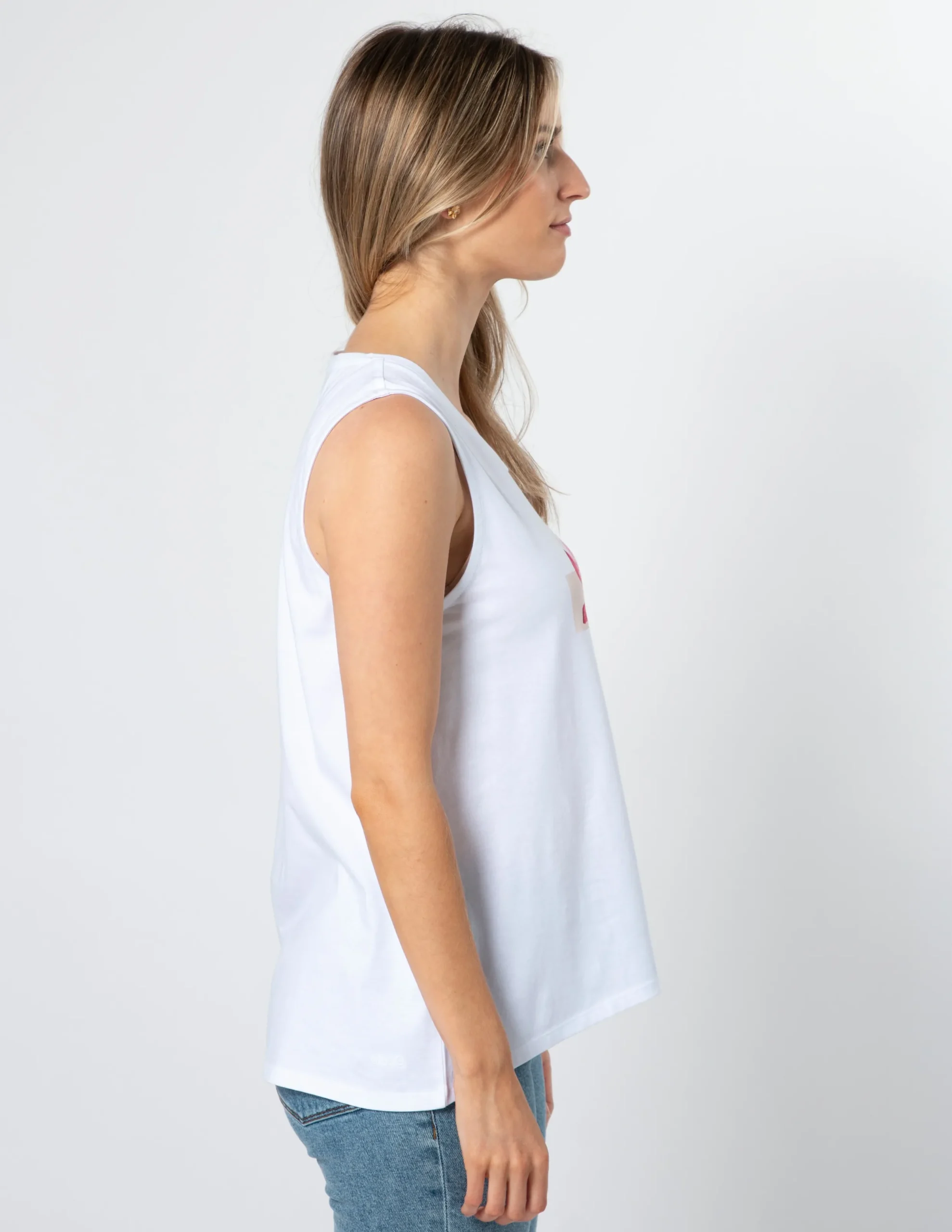 Tank - White Jolie Ruby Rose Cross