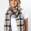 Taupe Squares Scarf