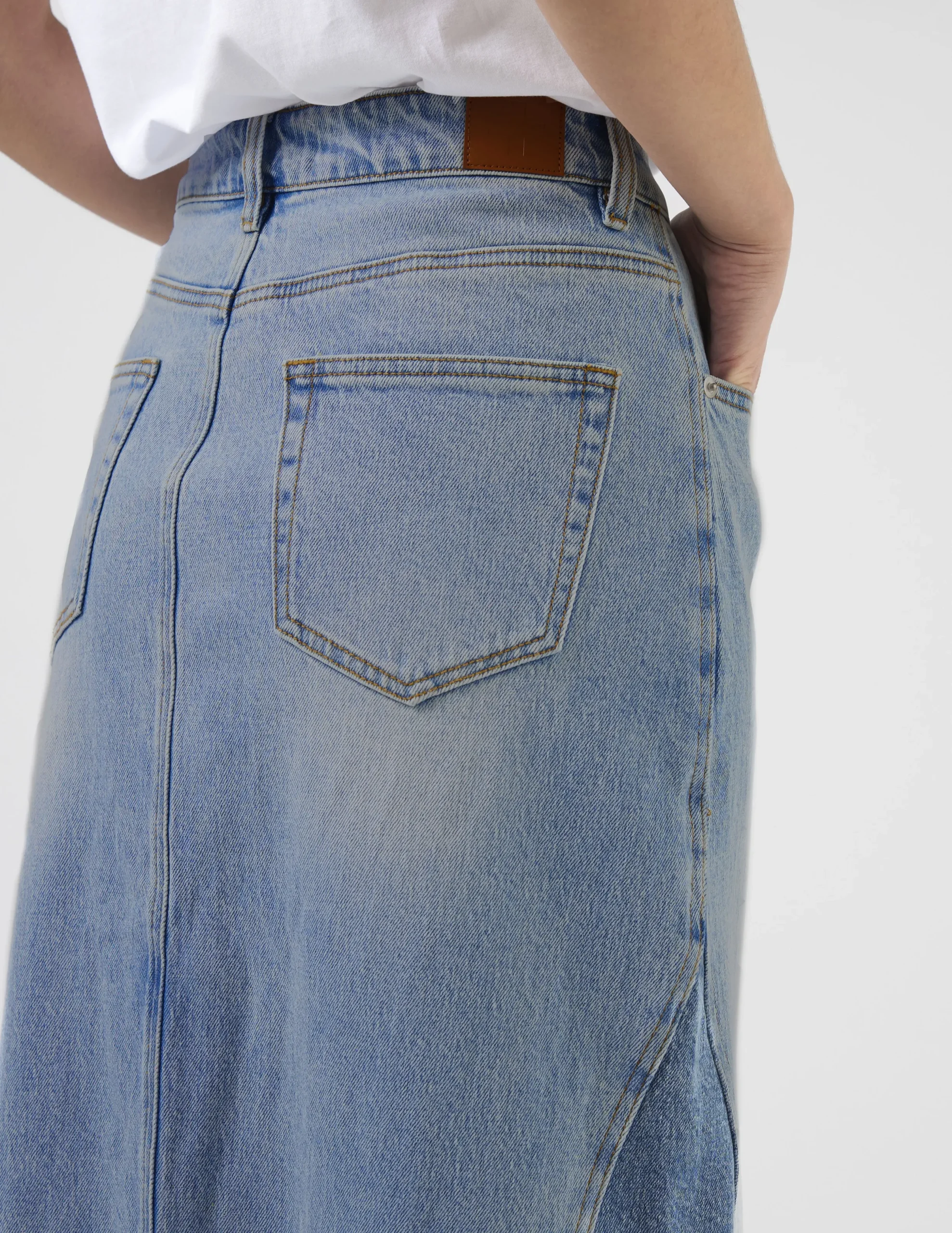 Taylah Skirt - Mid Blue