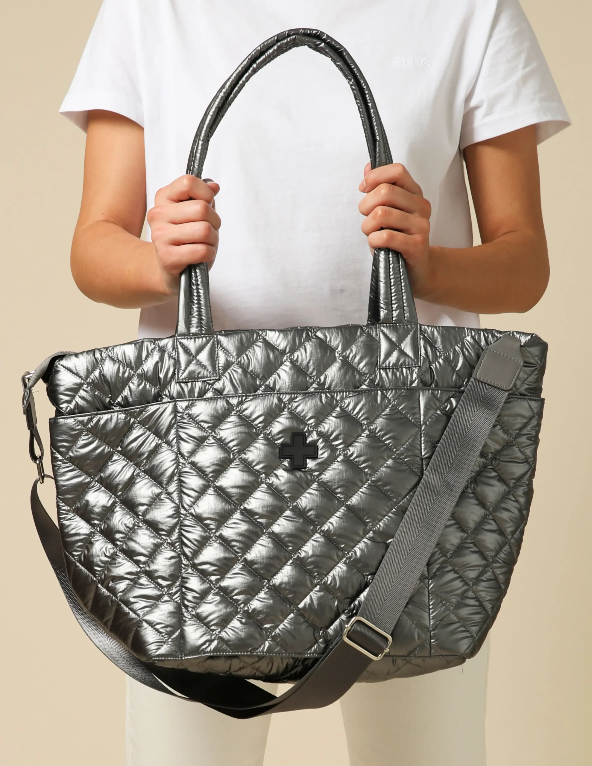 Tote Bag Quilted - Gunmetal