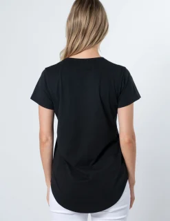 T-Shirt - Black Antique Rose Cross