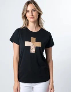 T-Shirt - Black Birds Of A Feather Cross