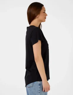 T-Shirt - Black Leopard Flower