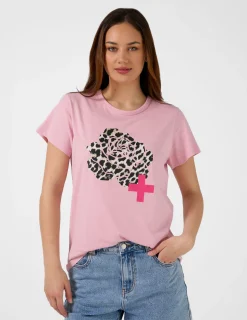 T-Shirt - Blush Leopard Flower