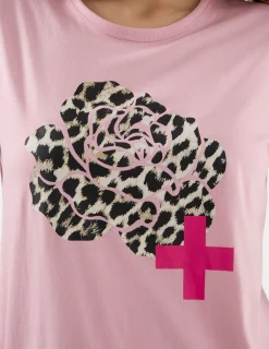 T-Shirt - Blush Leopard Flower