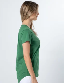 T-Shirt - Green Vintage Floral with Cross