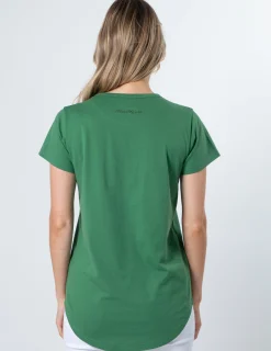 T-Shirt - Green Vintage Floral with Cross