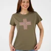 T-Shirt - Khaki Blush Cross