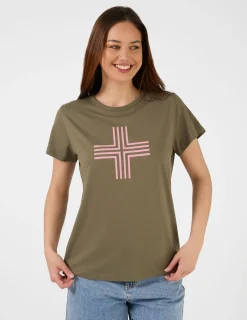 T-Shirt - Khaki Blush Cross