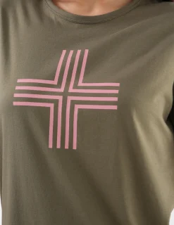 T-Shirt - Khaki Blush Cross