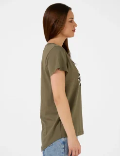 T-Shirt - Khaki Leopard Lips