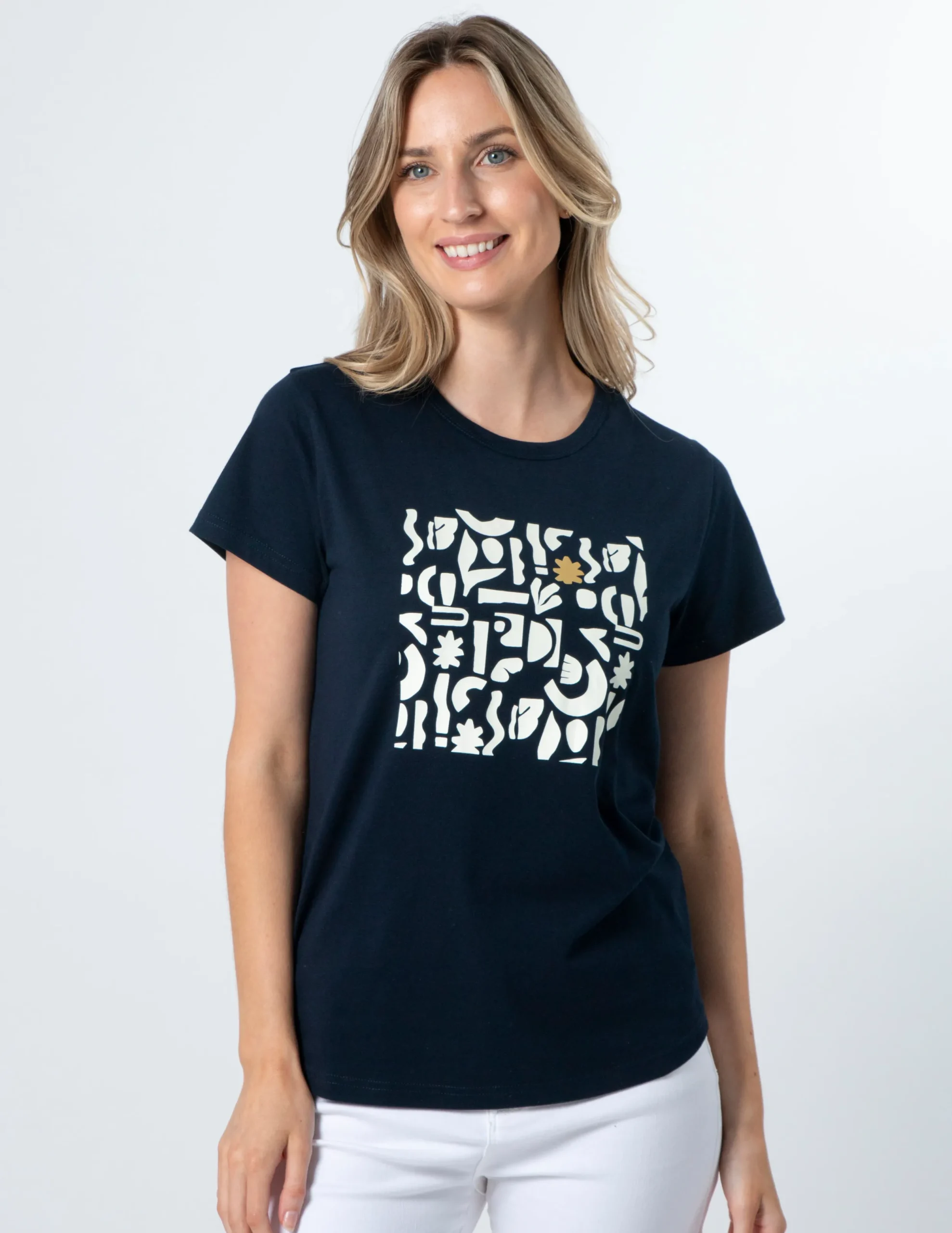 T-Shirt - Navy Geo