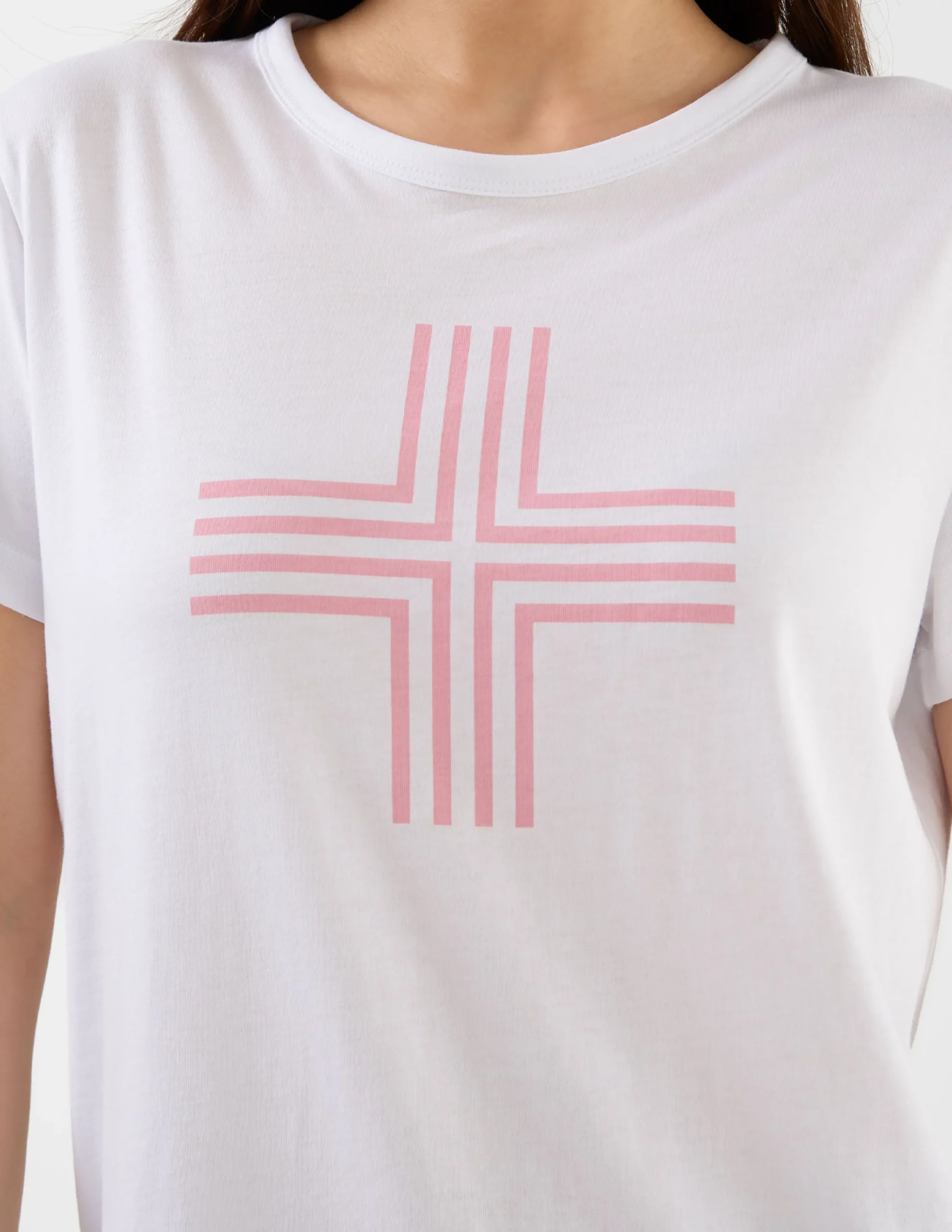 T-Shirt - White Blush Cross