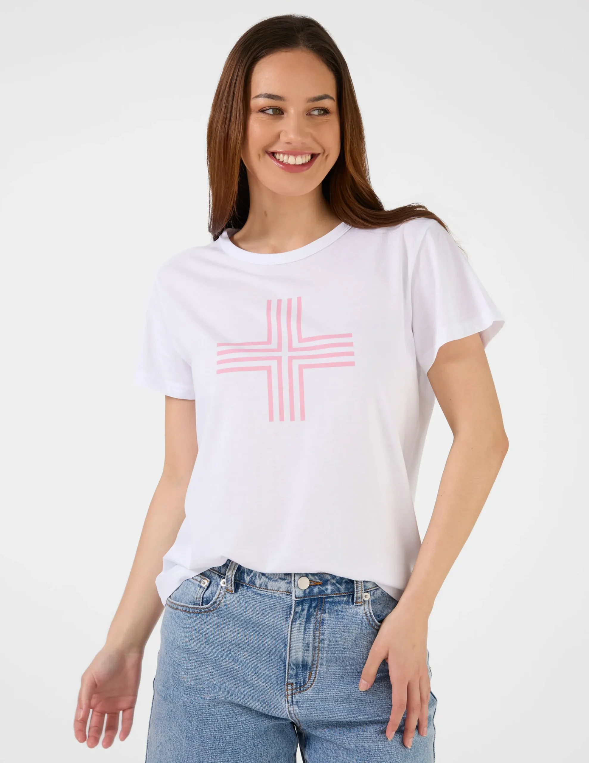 T-Shirt - White Blush Cross