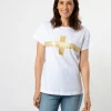 T-Shirt - White Bronze Safari Cross