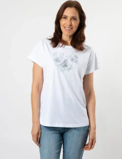 T-Shirt - White Paper Flowers Heart