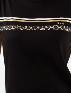 T-Shirt Icon Stripe - Black