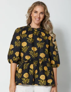 Tulia Top - Fiore Black