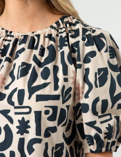 Venus Dress - Navy Geo