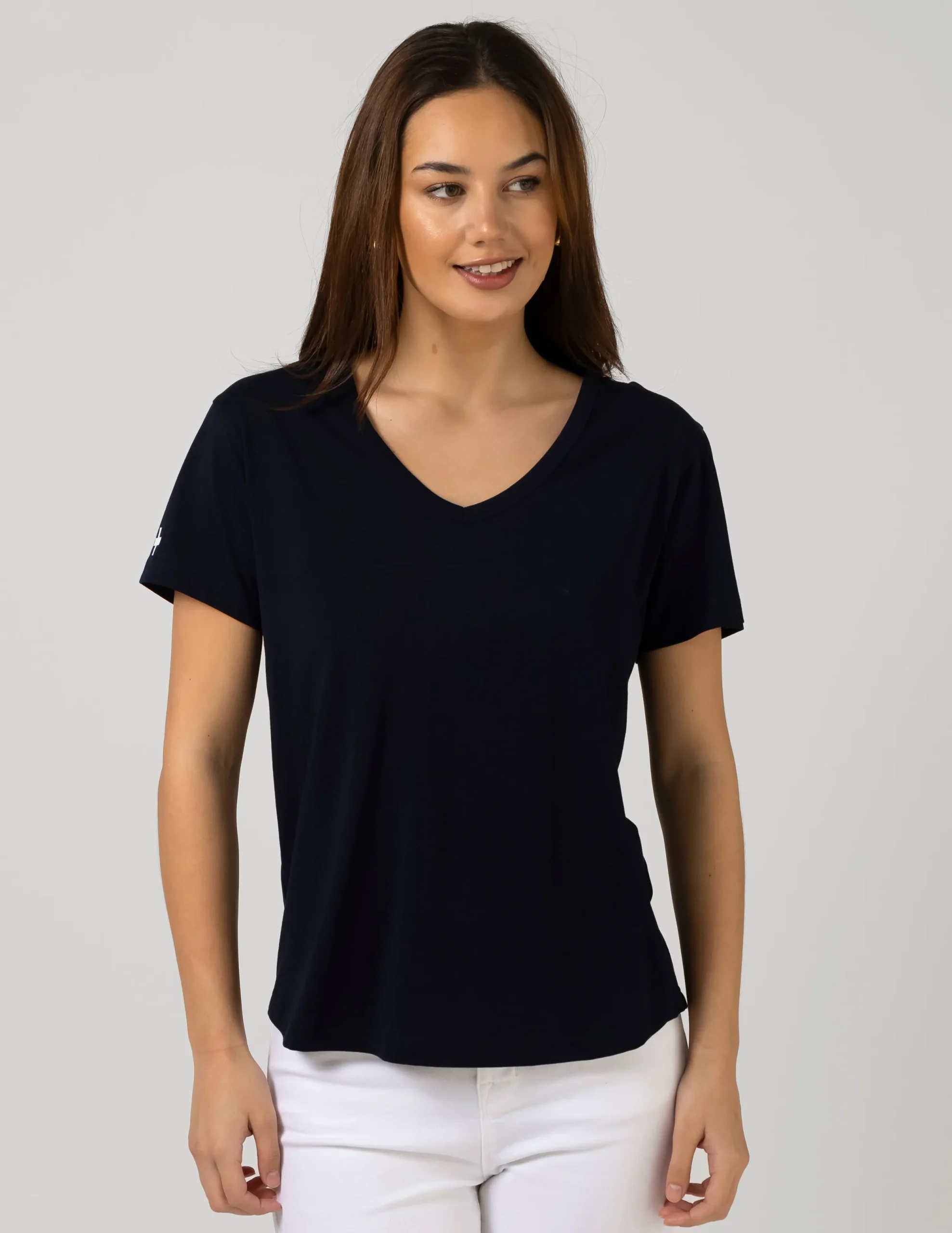 Villa Tee V Neck - Navy