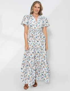 Vittoria Dress - Birdcage Blue